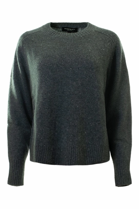 Minimalist Look Repeat Cashmere Organic Cashmere Sweater With Tweed Yarn in Charcoal