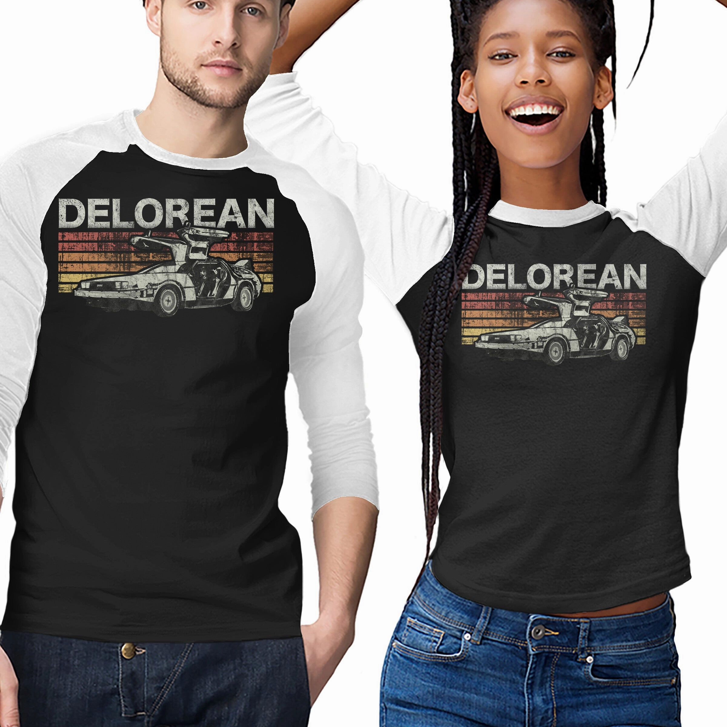 Multi Panel Design Retro Delorean