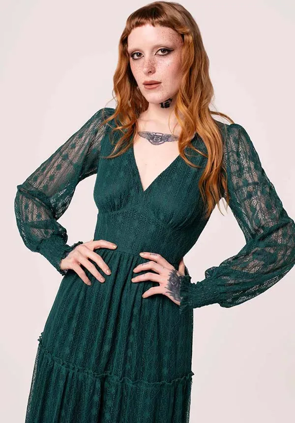 Adjustable Shoulder Straps Anti Pill Finish Rhianne [Green] | DRESS