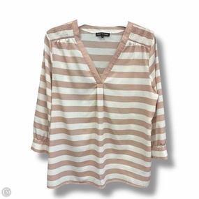 Top 3/4 Sleeve By Violet And Claire In Cream & Pink, Size: L CompactKnit