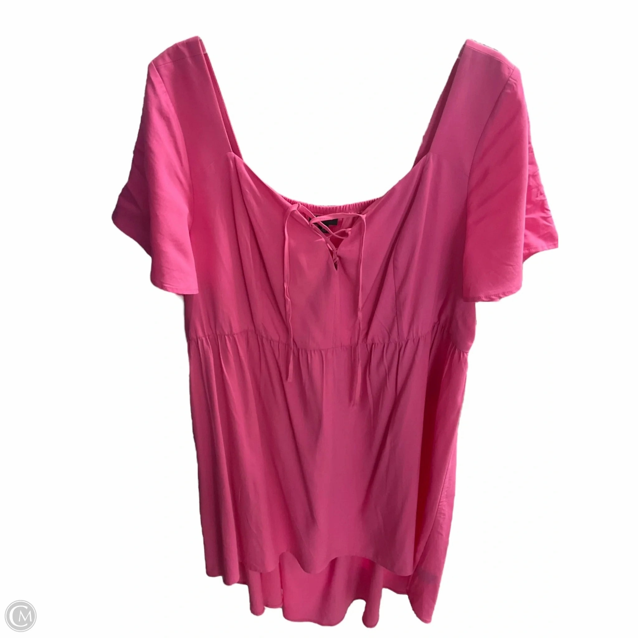 Tunic Short Sleeve By Torrid In Pink, Size: 2x Handmade Glow SlipResistantWaistband