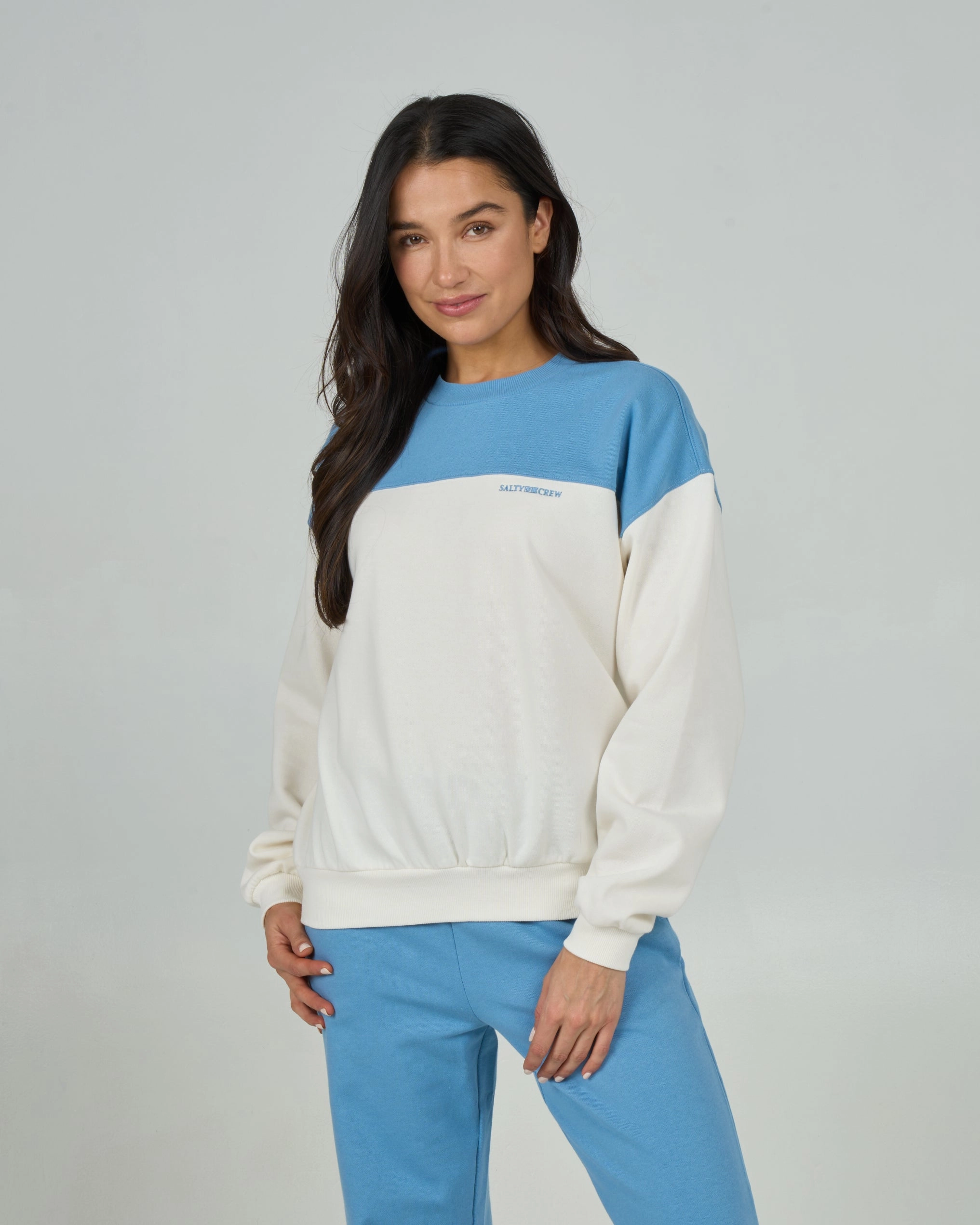 tall clothing Lightweight Feel Sail Away Crew - Marine Blue