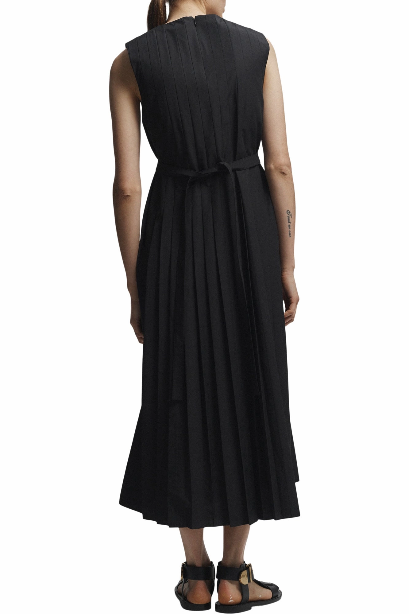 Saint Art Judson Pleated Maxi Dress in Black Lounge Cut Timeless Beauty