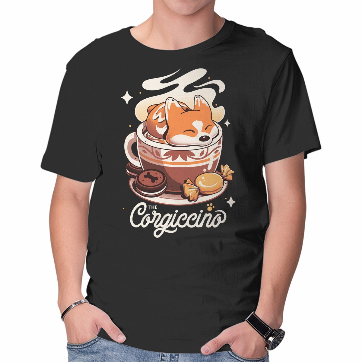 Plus size confidence Corgi Coffee Break