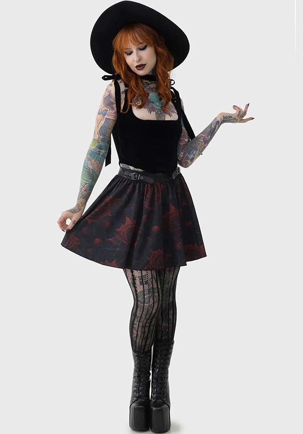 Elastic hemline Cultural Heritage Blood Rose | SKIRT*