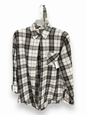 Family Style slim fit Blouse Long Sleeve By La Miel In Black & Green, Size: S