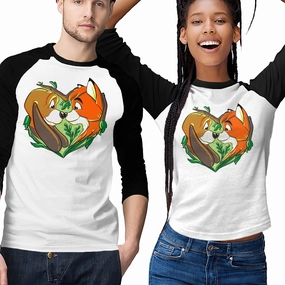 Dog And Fox Friendship Anti Perspiration Lining Comfy Layer Wear