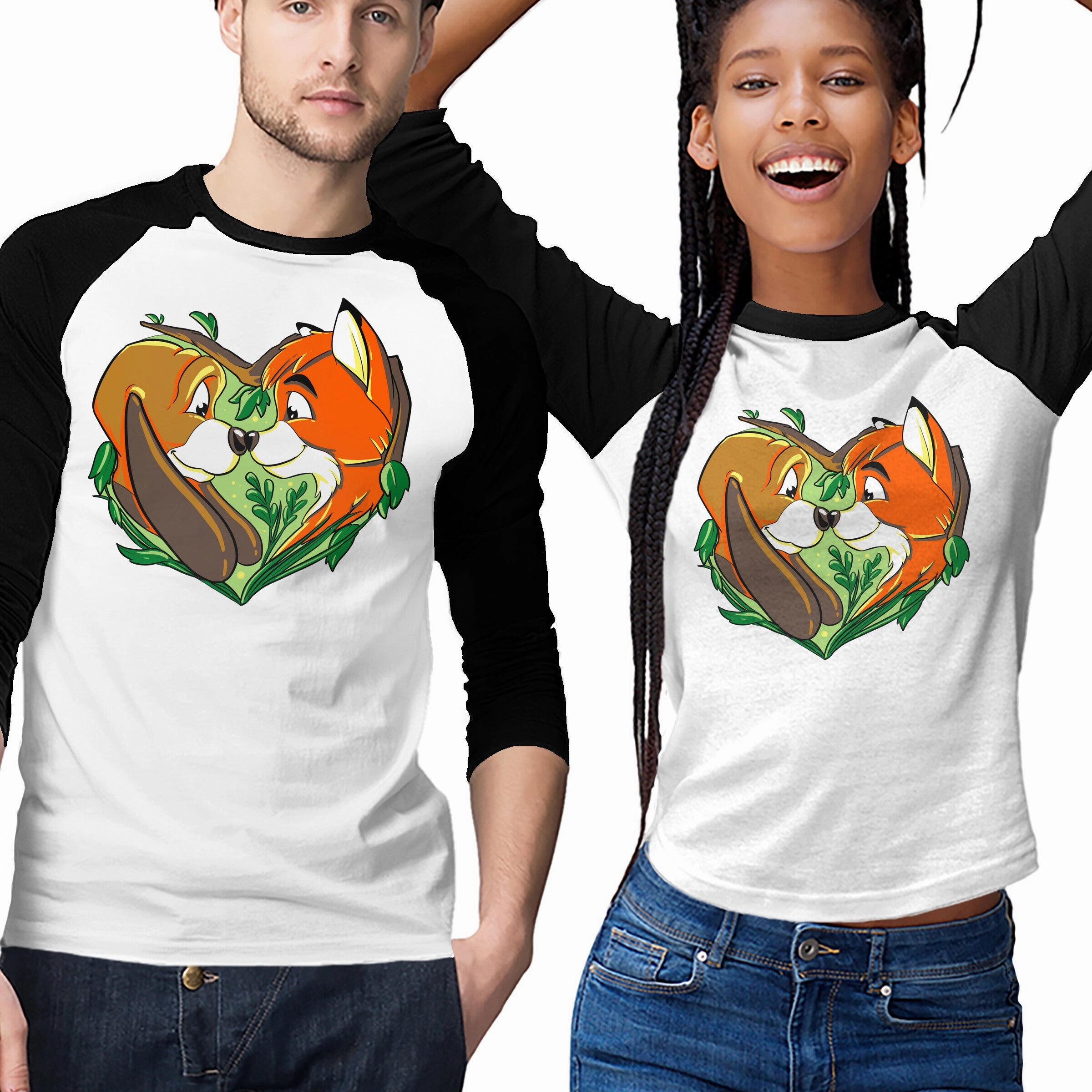 Dog And Fox Friendship Anti Perspiration Lining Comfy Layer Wear