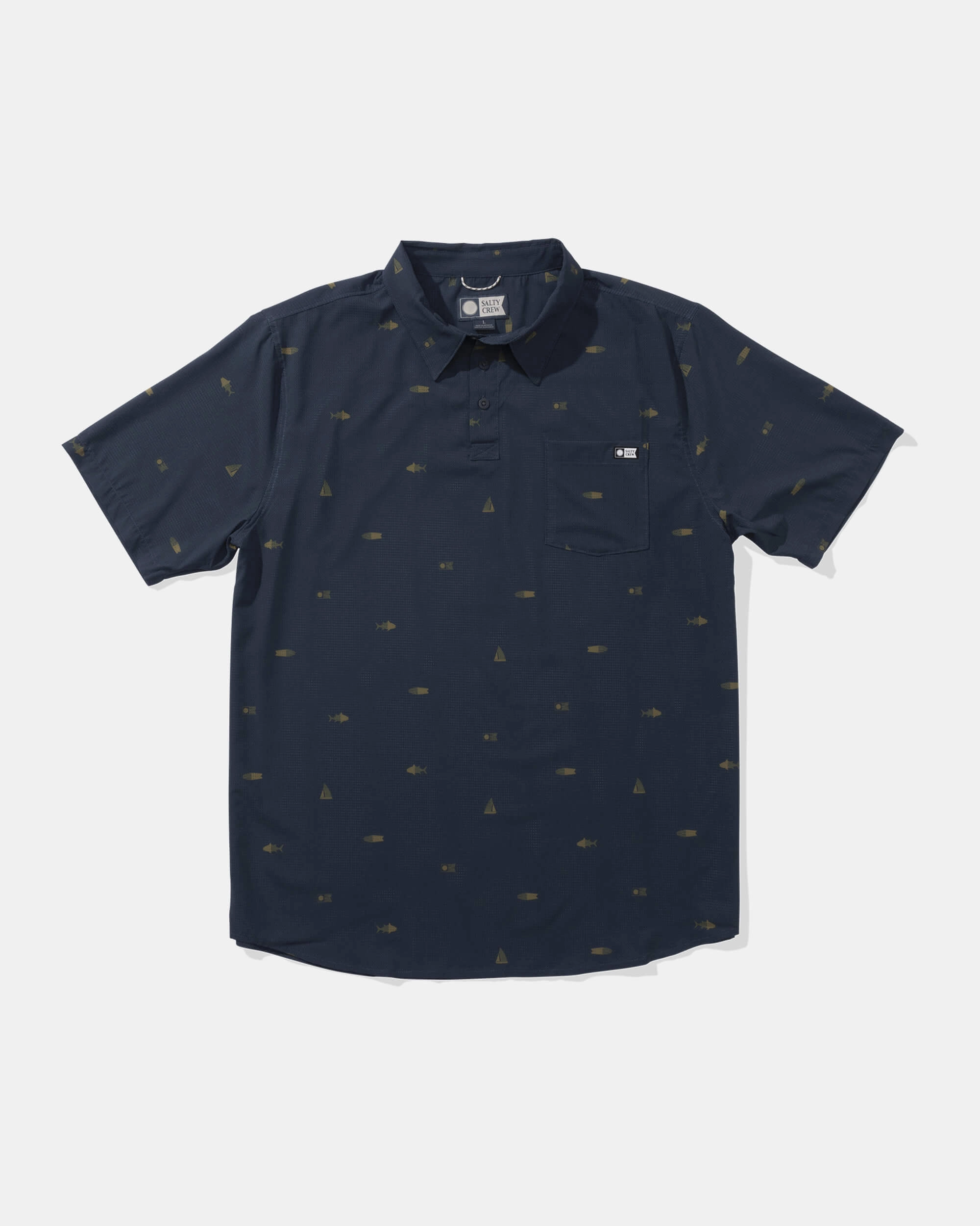 Mayday Perf Ss Tech Polo - Navy Seasonal Style