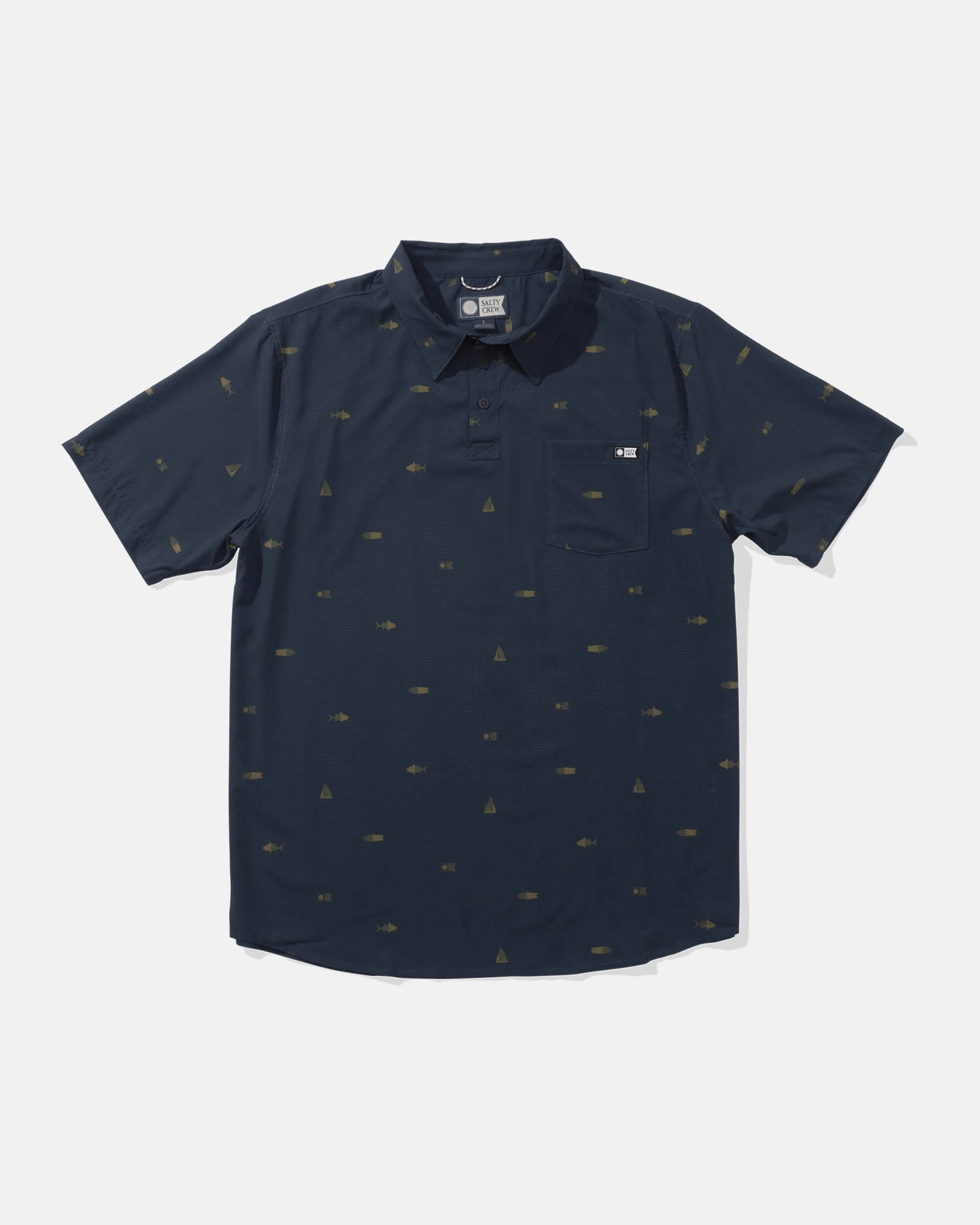 Mayday Perf Ss Tech Polo - Navy Low Maintenance