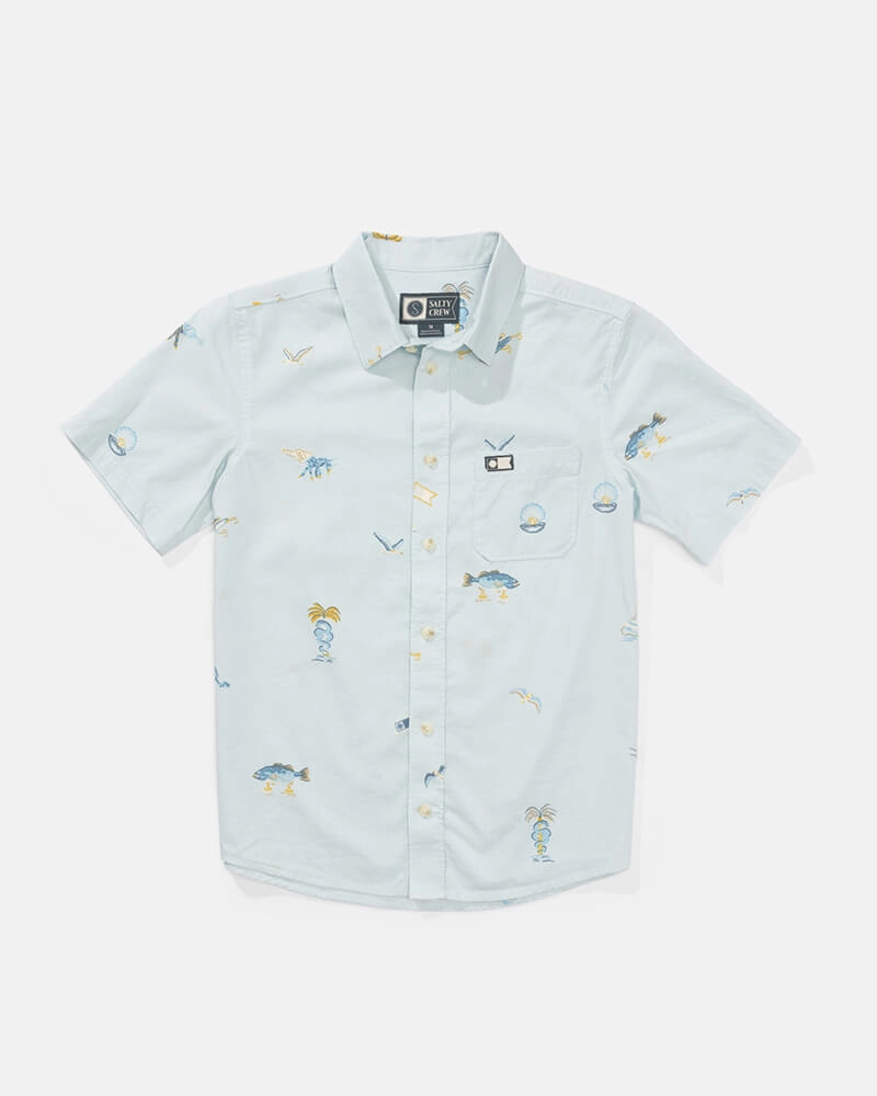 Quality Wear Session  Button Up Kids - Light Blue