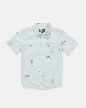 Quality Wear Session  Button Up Kids - Light Blue