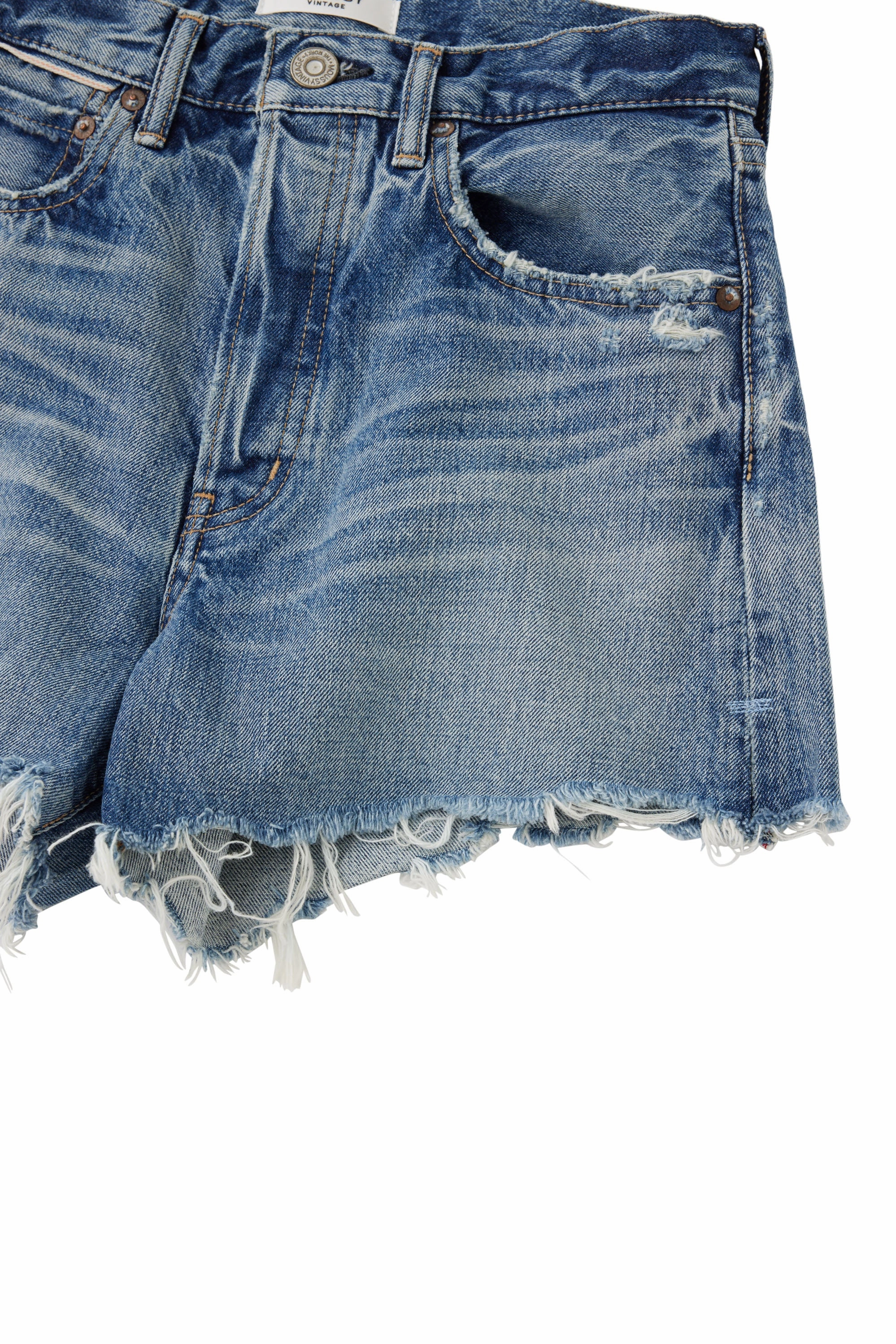 Always Needed Unisex Wear Artist Vibe Moussy Denim Elam Shorts in Blue