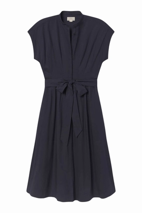 Wardrobe-Staple Runway-Ready Trovata Birds of Paradis James Dress in Navy
