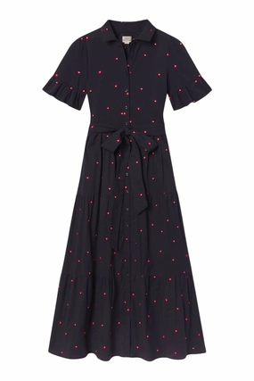 Trovata Birds of Paradis Martine Dress in Daisy Dot Fit Base