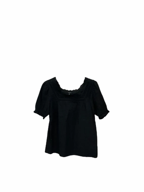 Top Short Sleeve By Talbots In Black, Size: S SweatAbsorbingTexture Carry Ease