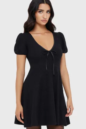 Low Profile Stitching Chaseleigh Dress [BLACK]