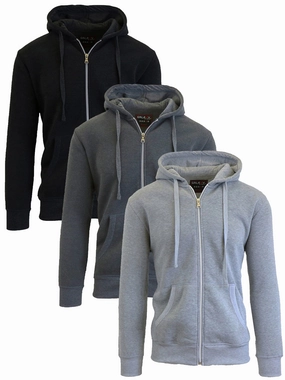 Lifestyle Motion Matte Finish 3-Pack Galaxy By Harvic Boy's Fleece-Lined Zip Hoodie (S-XL)
