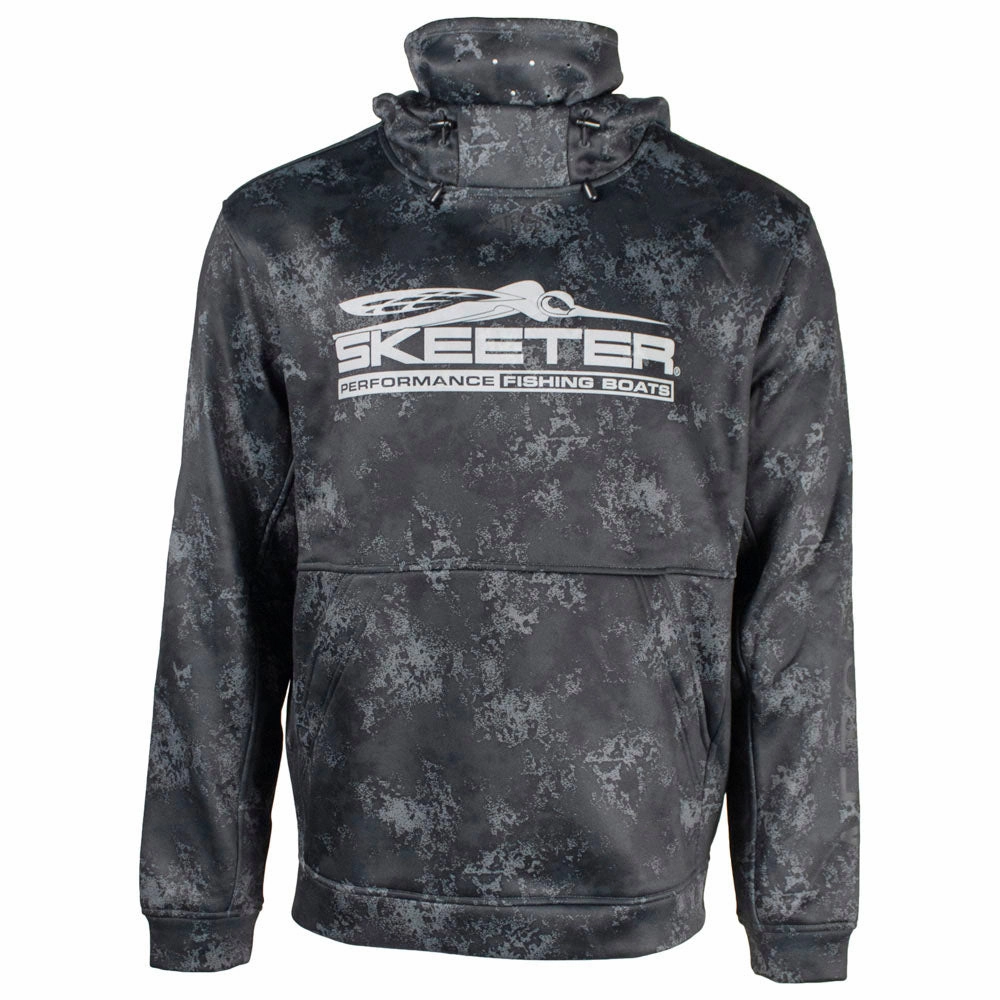 Georgette details Skeeter AFTCO Charcoal Acid Camo Reaper Sweatshirt