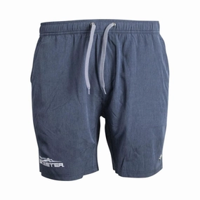 Warm Layer Active Flex Skeeter Burlebo Athletic Shorts - Heather Navy