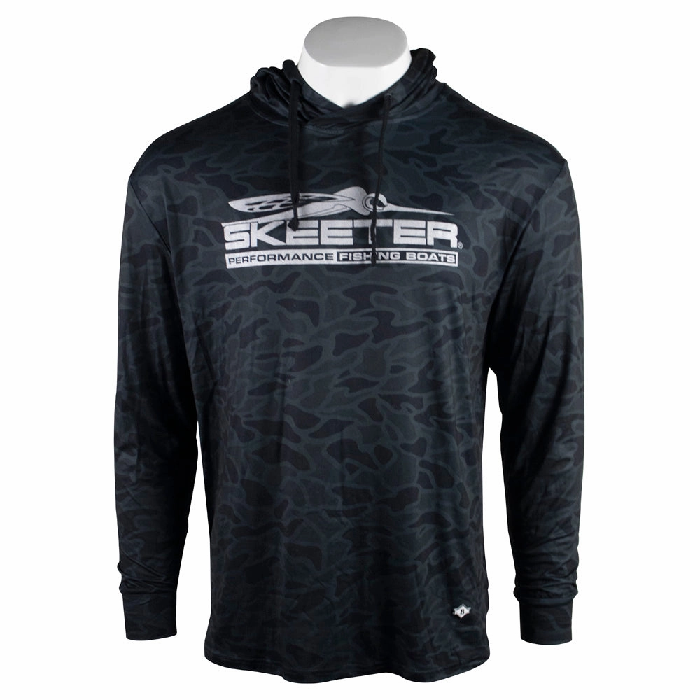 Muskrat like work environment Skeeter Burlebo Performance Hoodie - Black Camo