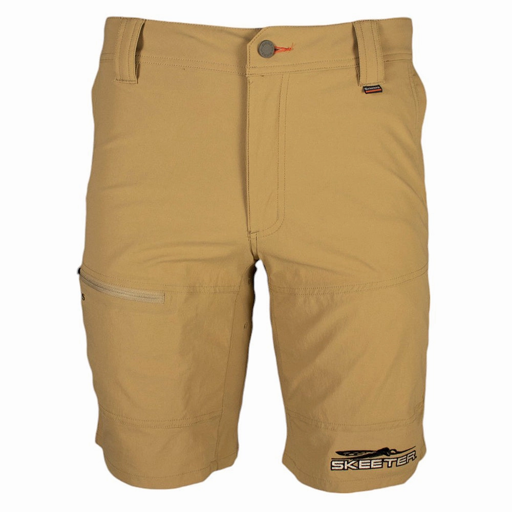 Quick Wash Flexible Waistband Skeeter Simms Camel Guide Shorts