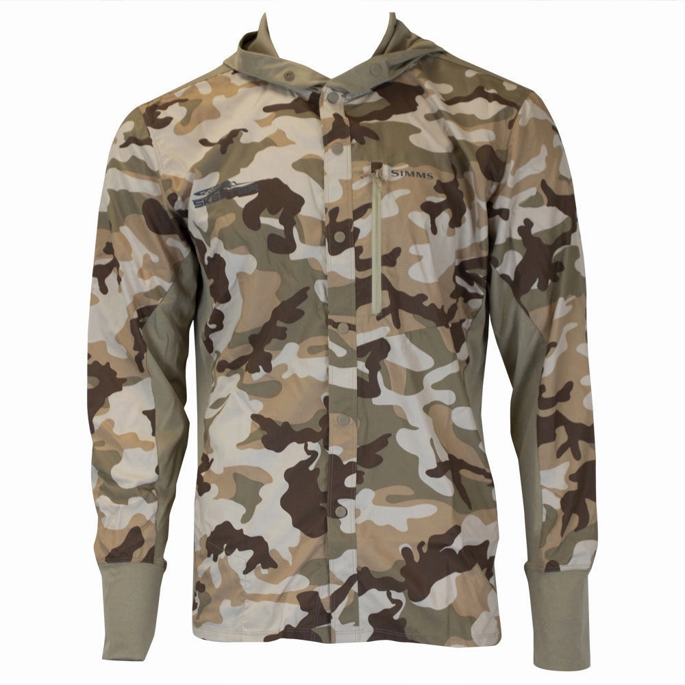 Skeeter Simms Intruder Fishing Hoody - Woodland Camo Beach Walk