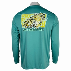 Matte Finish Skeeter Stockton Simms Gulf Blue Tech Long Sleeve