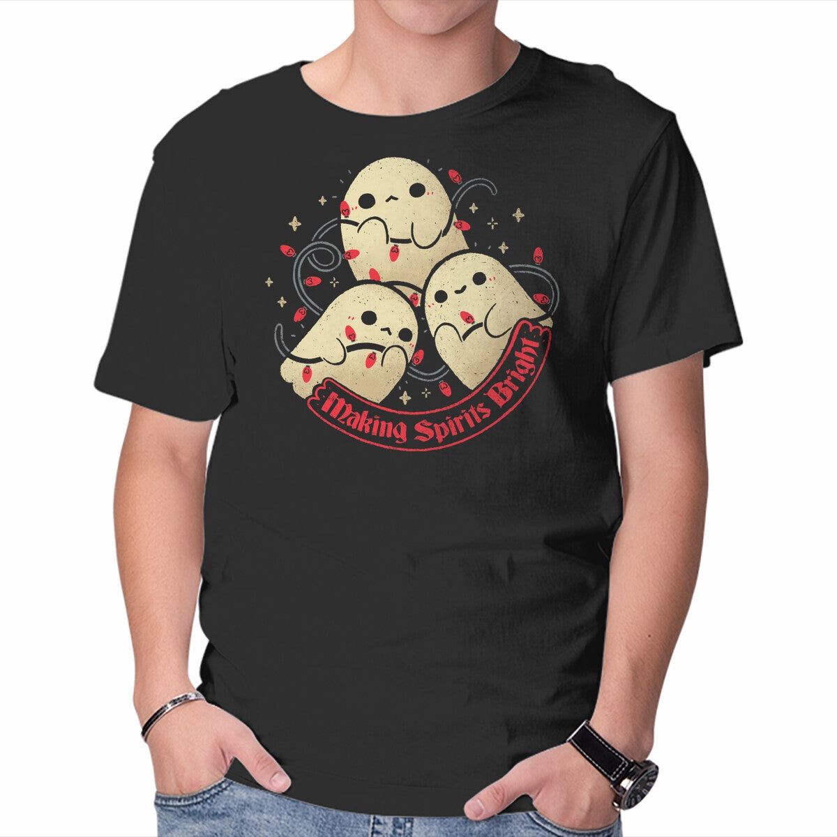 Cute Ghosts Making Spirits Bright Holiday Outfit Style