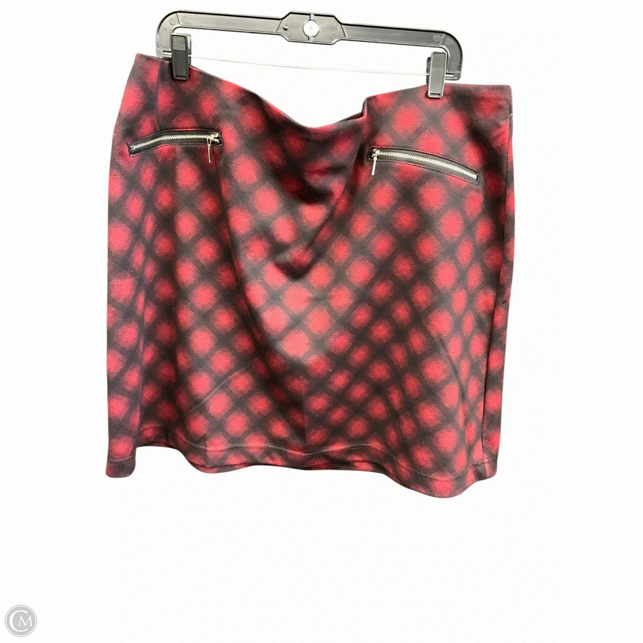 Skirt Midi By Maurices In Black & Red, Size: 22 Layer Play LowMaintenance