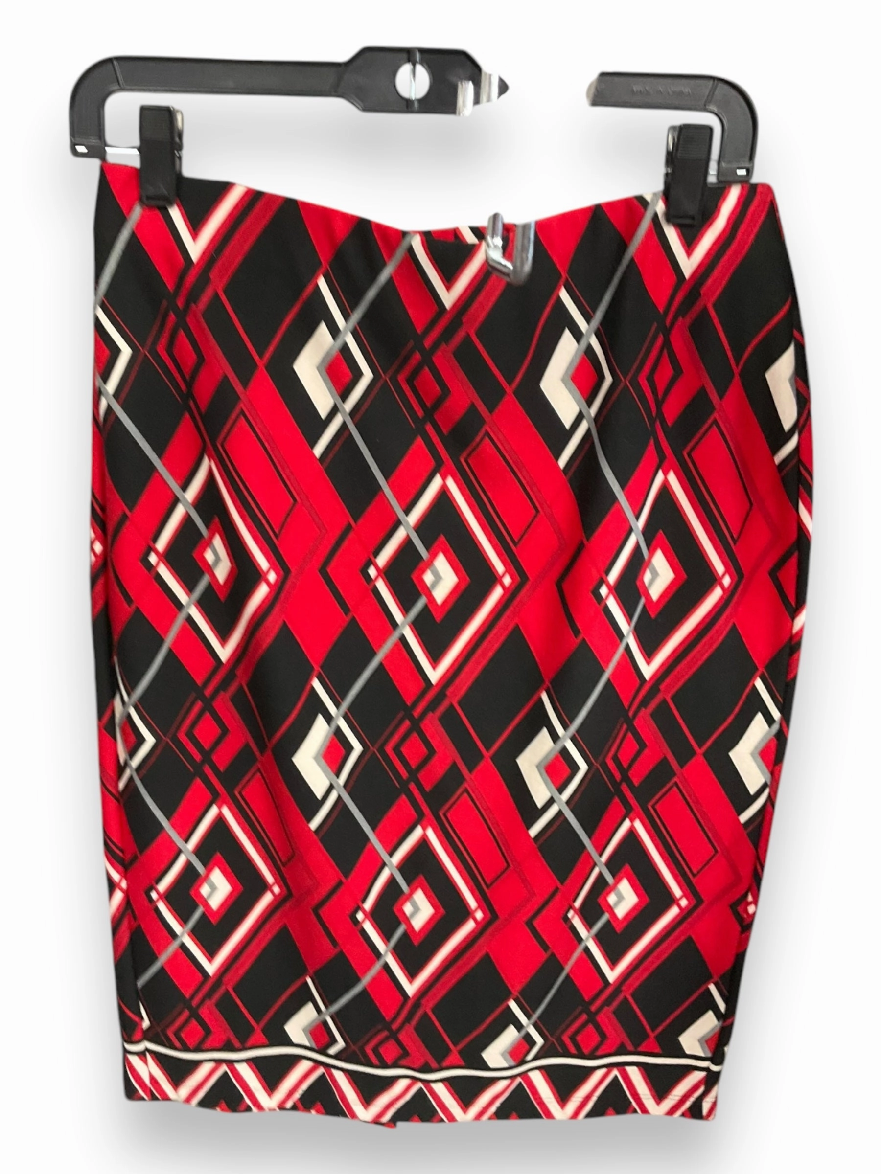 Skirt Midi By New York And Co In Black & Red, Size: S Trendy Top