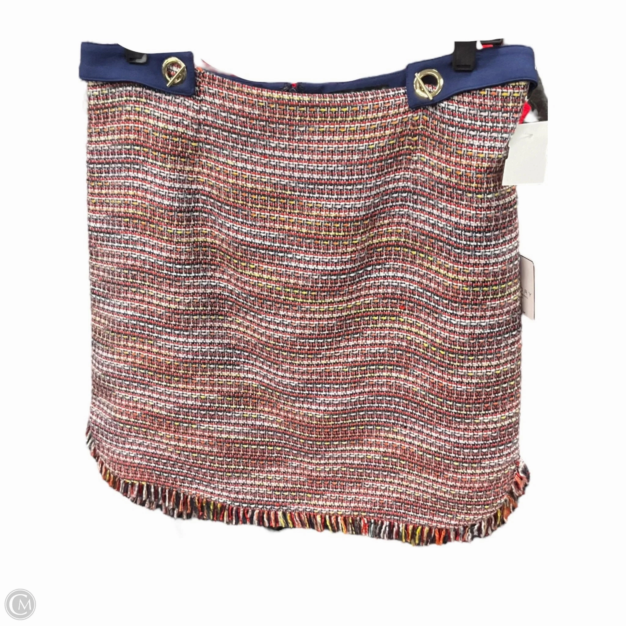 Rain Proof Fashion Layers Skirt Mini & Short By Laundry In Blue & Red & White, Size: 10