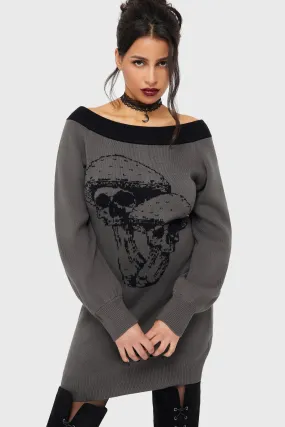 BoxyCrop Skullcap Sweater Dress