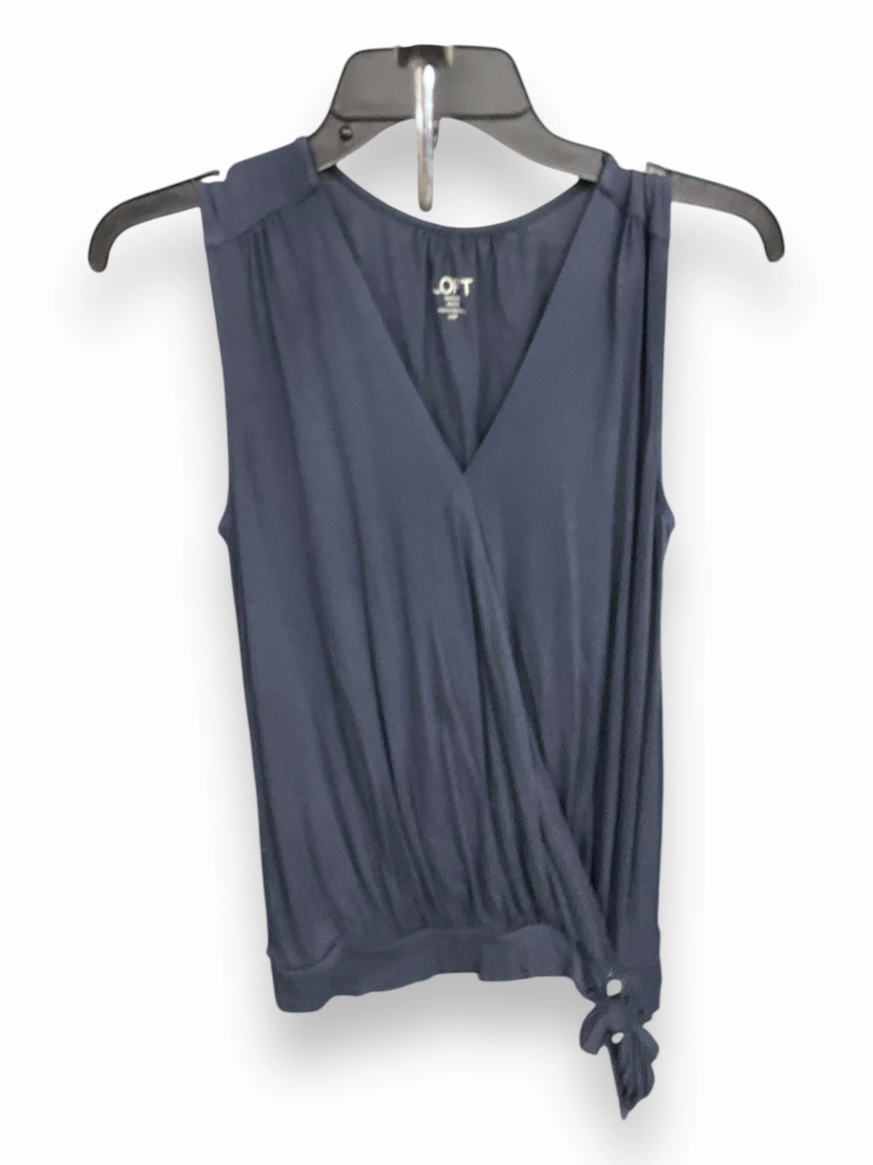 VersatileStyle elastic waistband Top Sleeveless Basic By Loft In Navy, Size: Xsp