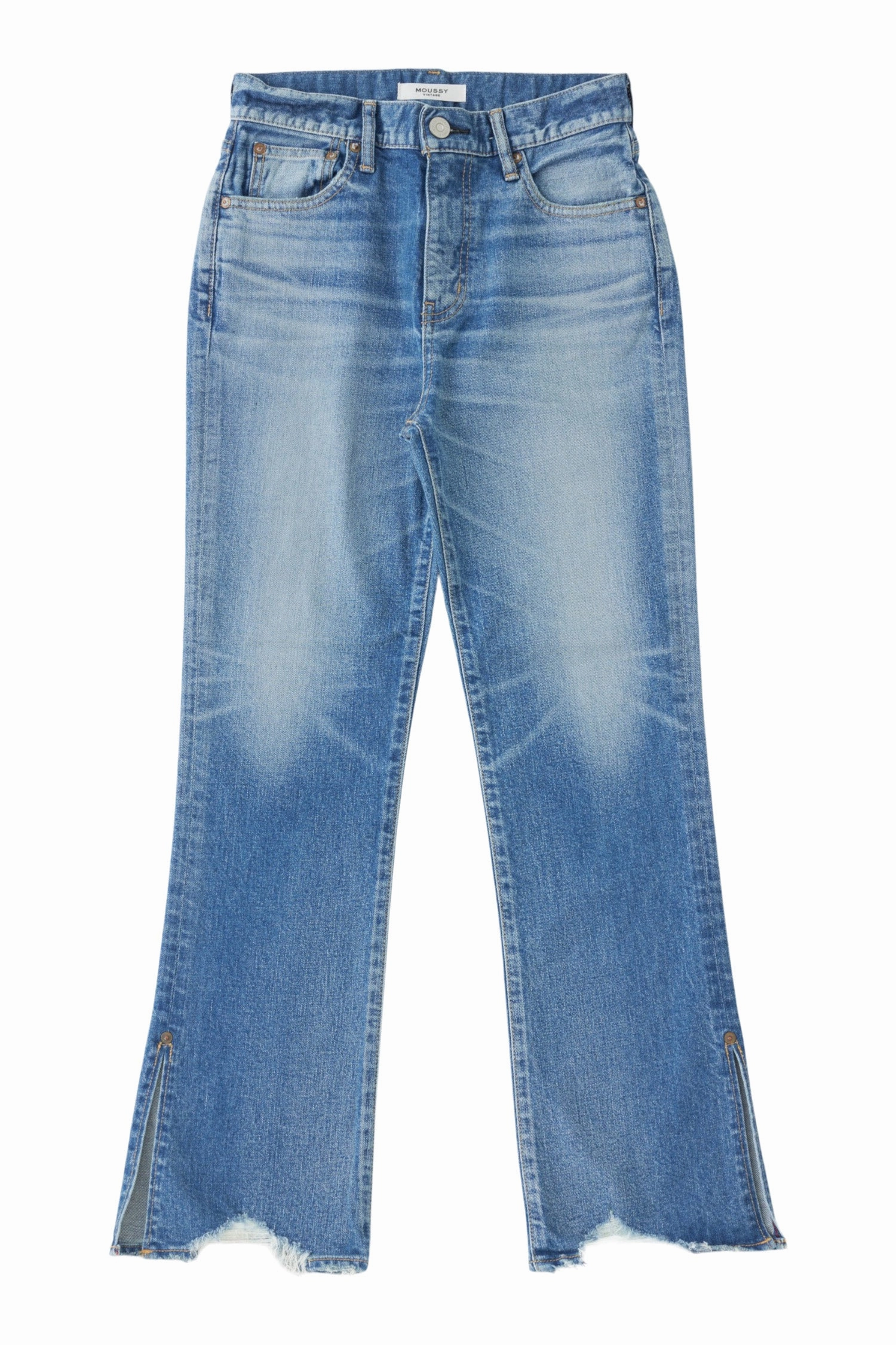Moussy Denim Briarwood Flare Jeans in Blue Daily Go