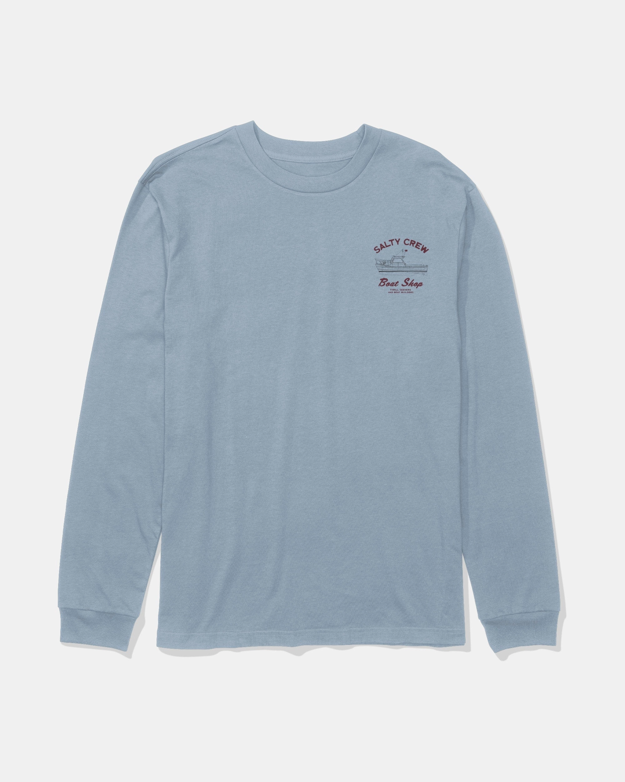 Ultimate Comfort Smart Casual Look Boat Shop Ls Tee - Blue Fog