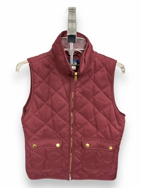 Ocean Glow AdjustableHemline Vest Puffer & Quilted By Blue Rain In Maroon, Size: S