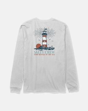 High Beam Ls Tee - White Boat neck style