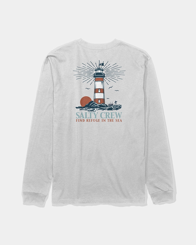 High Beam Ls Tee - White Boat neck style