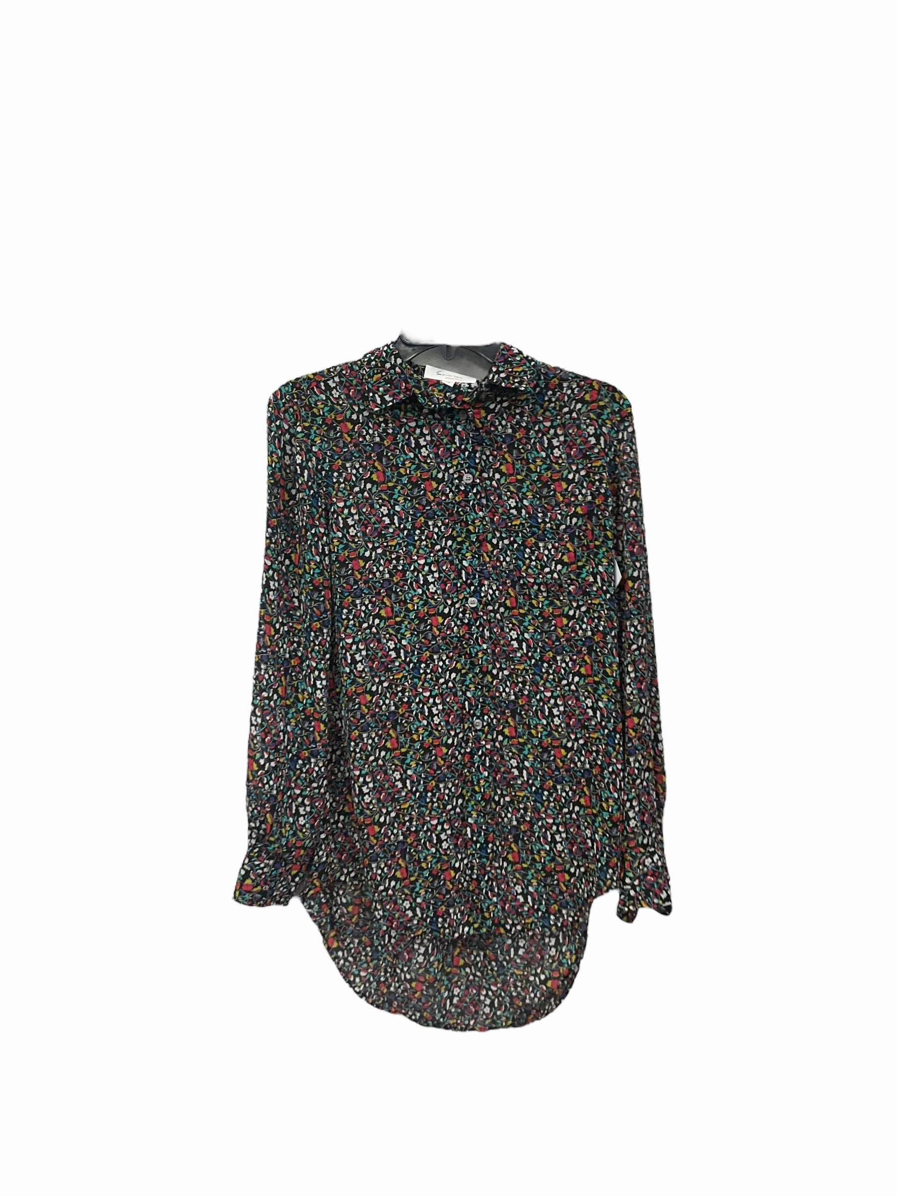 Blouse Long Sleeve By Vila Milano In Multi-colored, Size: Xs Music Mood