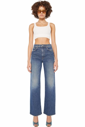 High-waisted MOTHER Denim Lasso Sneak in Punk Nouveau