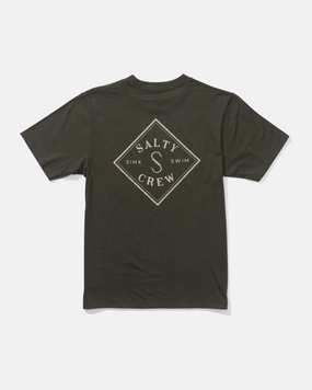 Tippet  S/S Tee Kids - Dusty Olive Non Restrictive Collar FrenchTerry