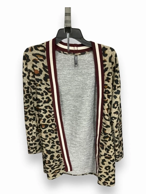 Cardigan By Massini In Animal Print, Size: S Sporty Dress WrinkleFree Material