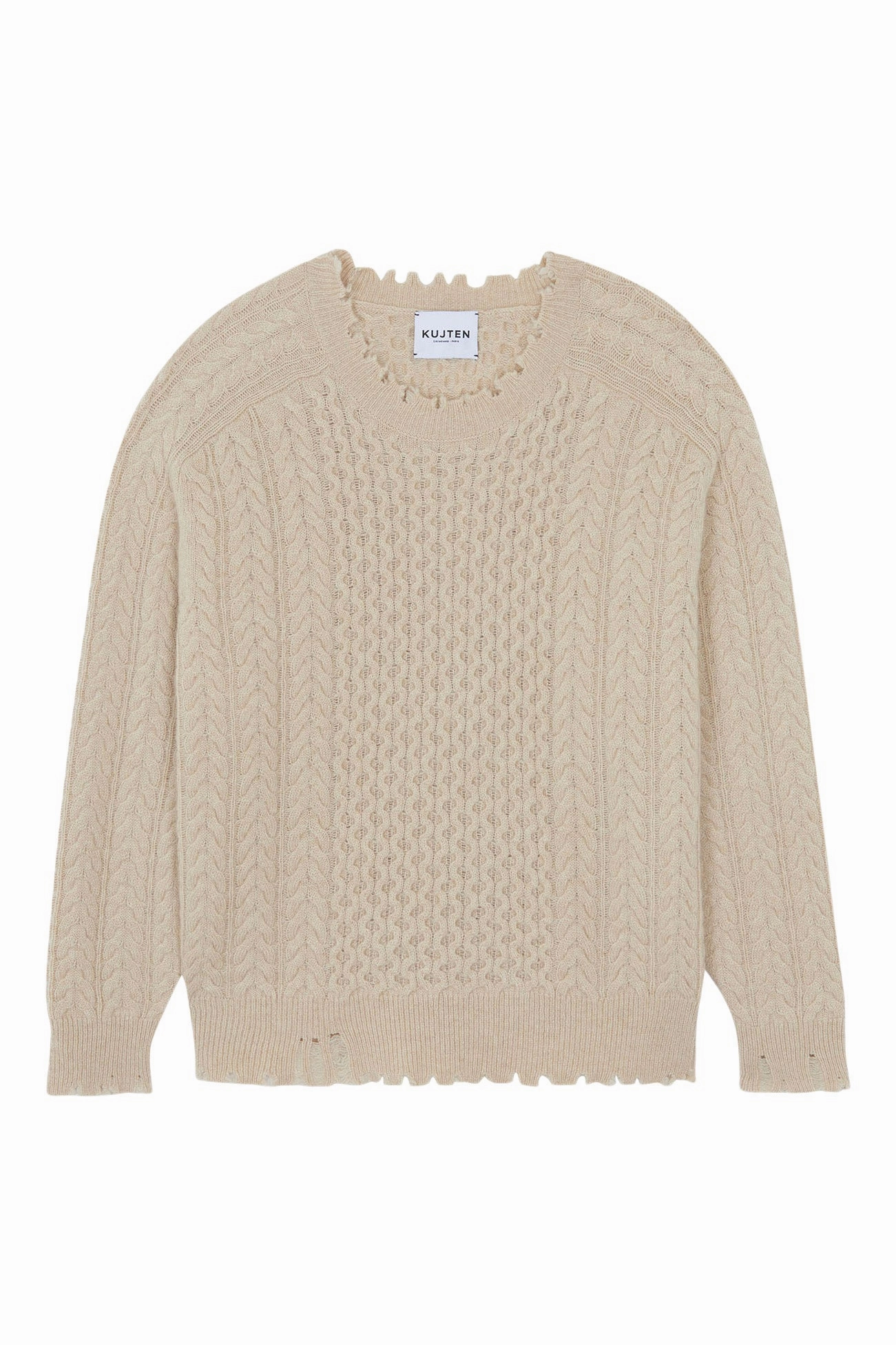 Simple Knitwear Kujten Ita Cable Crewneck in Organic