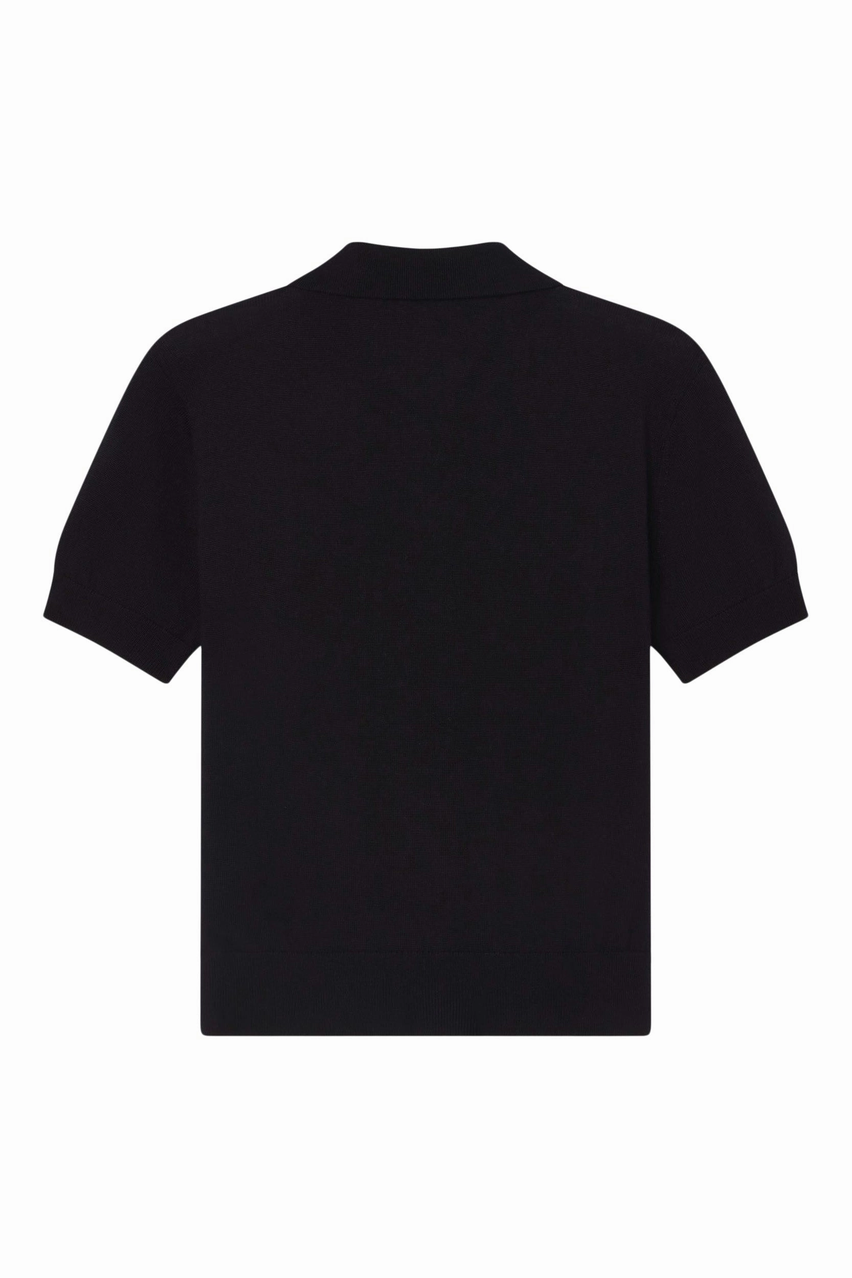 Frame Denim The Argyle Short Sleeve Poloin Navy Multi Casual Style