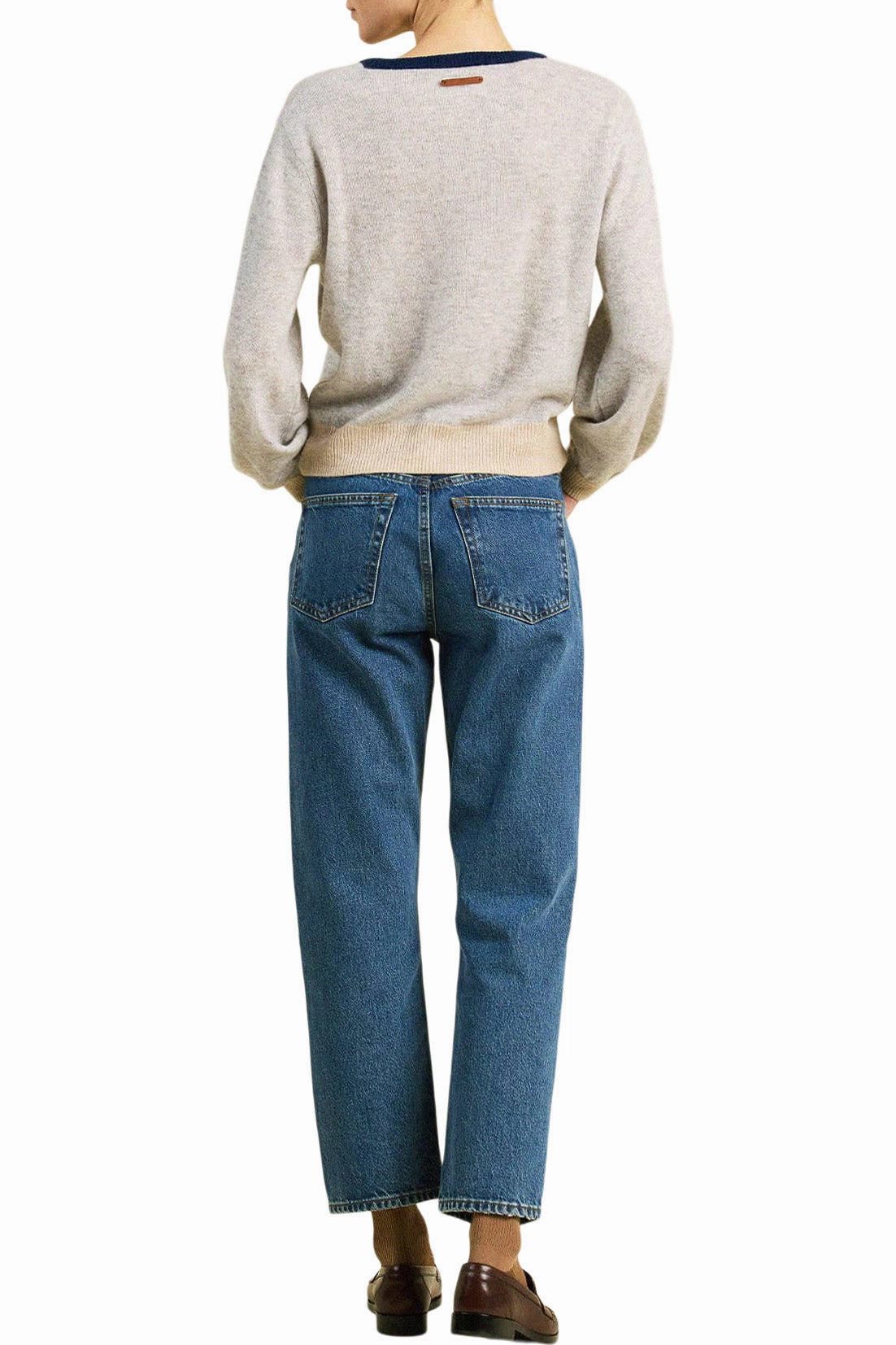 Warm Knitwear Classic Fit Trovata Birds of Paradis Ryann Sweater in Grey California