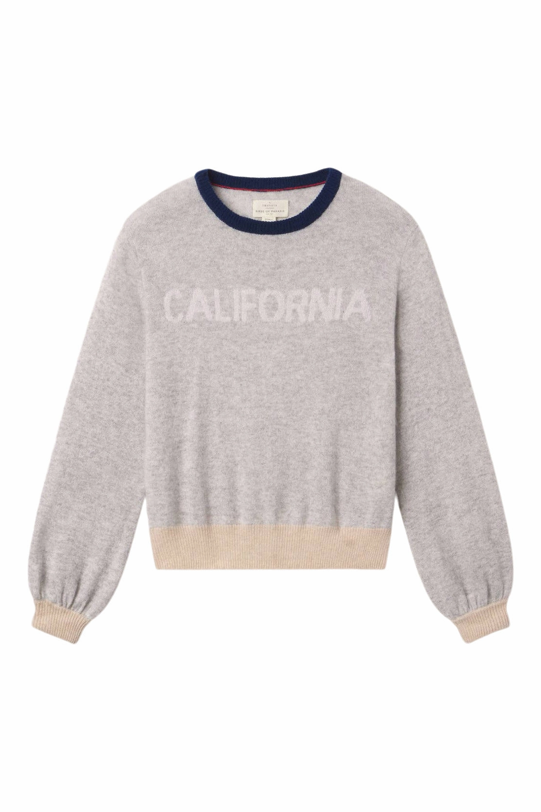 Trovata Birds of Paradis Ryann Sweater in Grey California Textured Knit