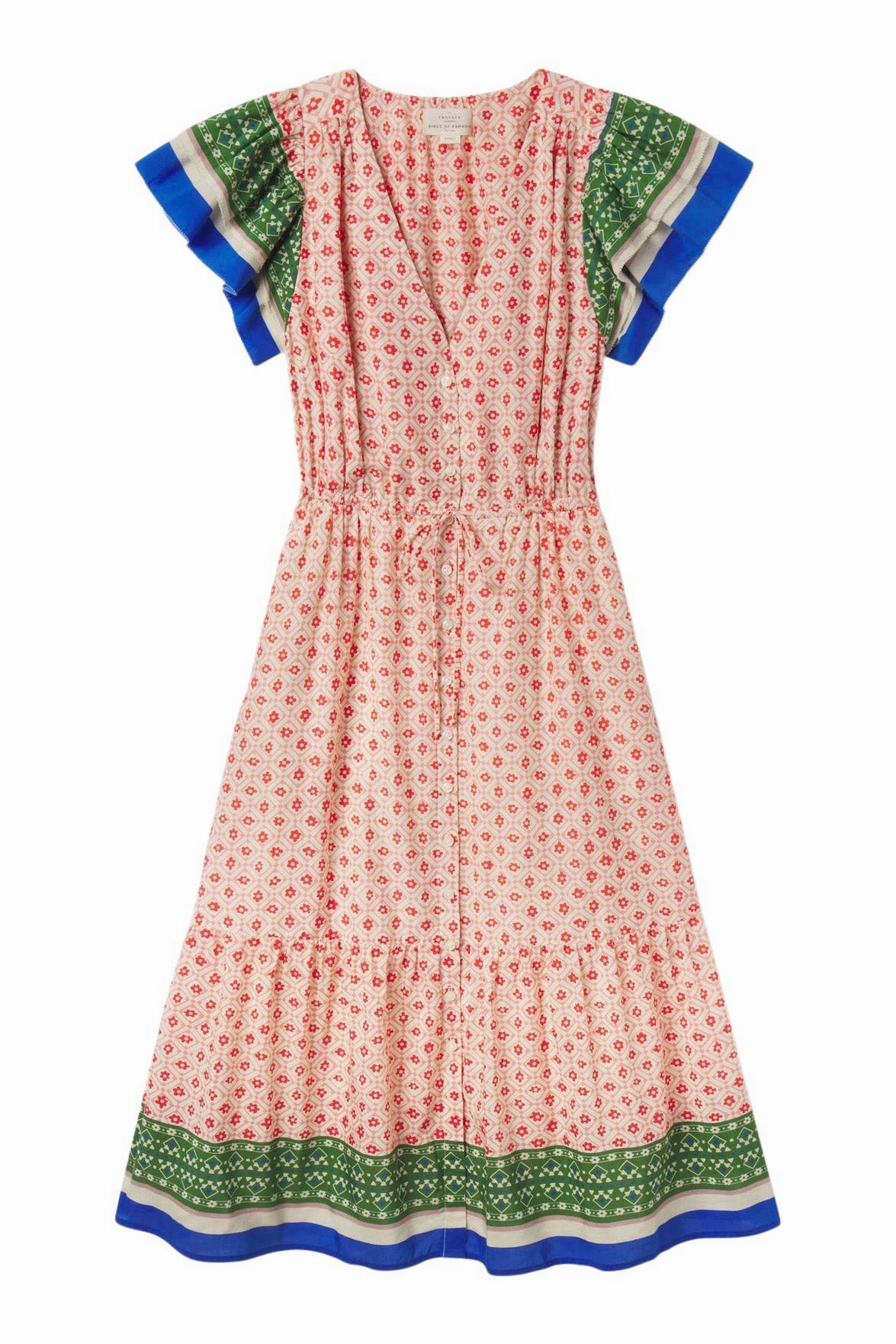 Wedding-Guest Brunch Tone Trovata Birds of Paradis Kristine Dress in Santorini Border