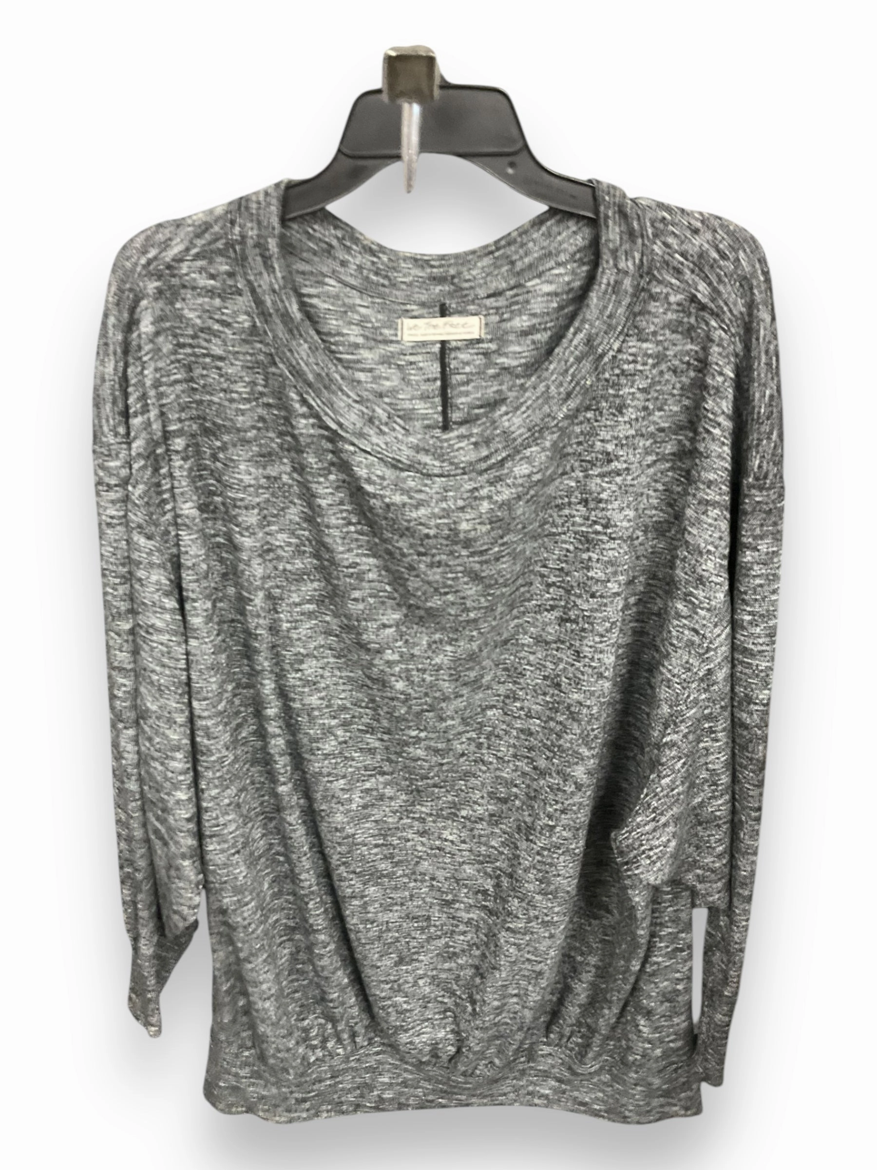 NonIrritating Seams Soft Touch Top Long Sleeve By We The Free In Black & Grey, Size: S