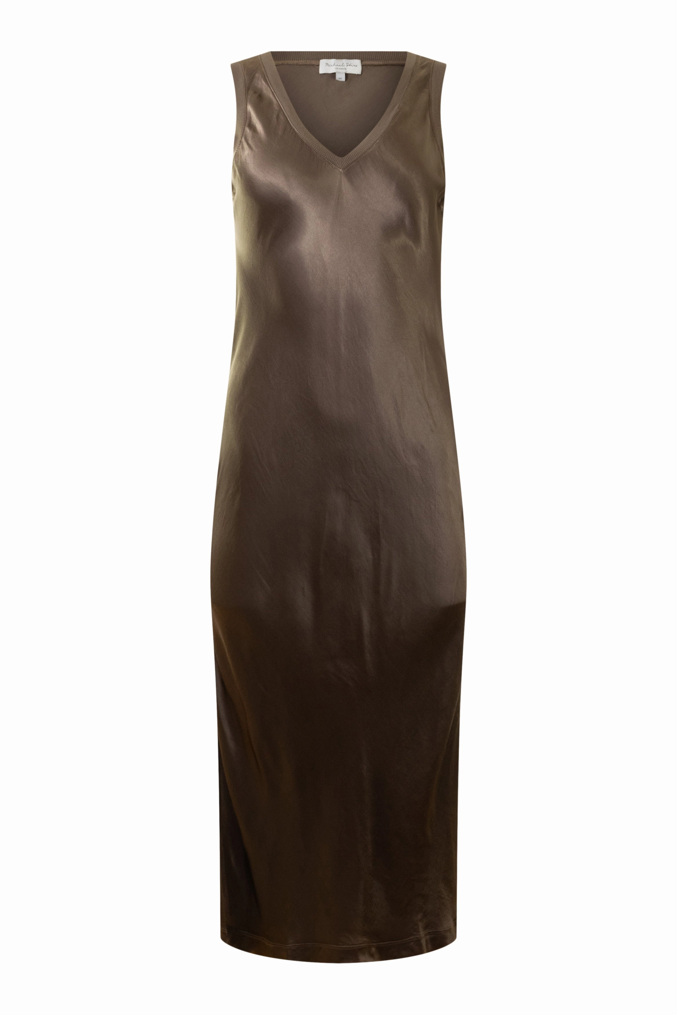 Michael Stars Randi V-neck Dress in Cobblestone Cozy Drape